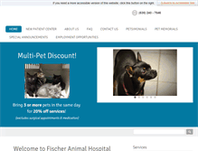 Tablet Screenshot of fischeranimalhospital.com